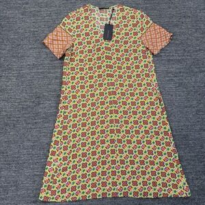 Elena Miro Dress Women 8 Floral Midi Shift Pockets Twee Nerd Retro Modern NEW